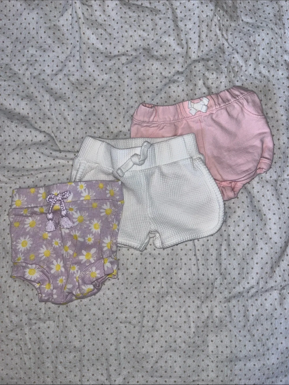 Carter's Pink, White & Lavender Daisy Diaper Cover Set